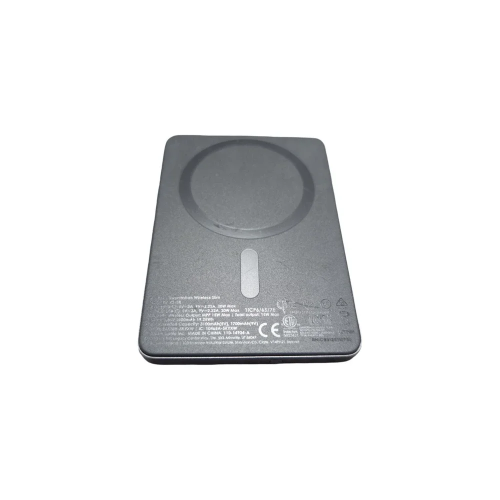 42-P Mophie Powerstation Wireless Slim Qi2 5000mAh 15W Magnetic Power Bank Black